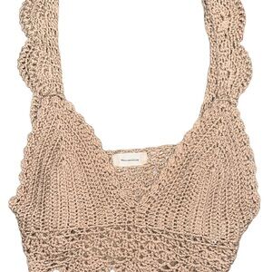 Altar'd State Beige Crochet Crop Top